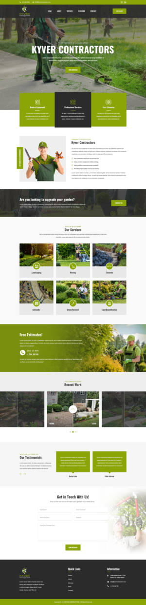 Web Design by Pleurat for Kyver Contractors, LLC | Design #25982672