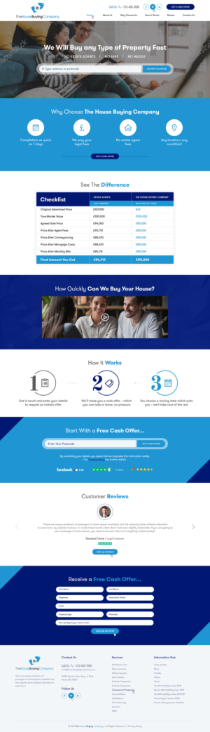 The house buying company website creation  | Diseño Web por Ved Web Services