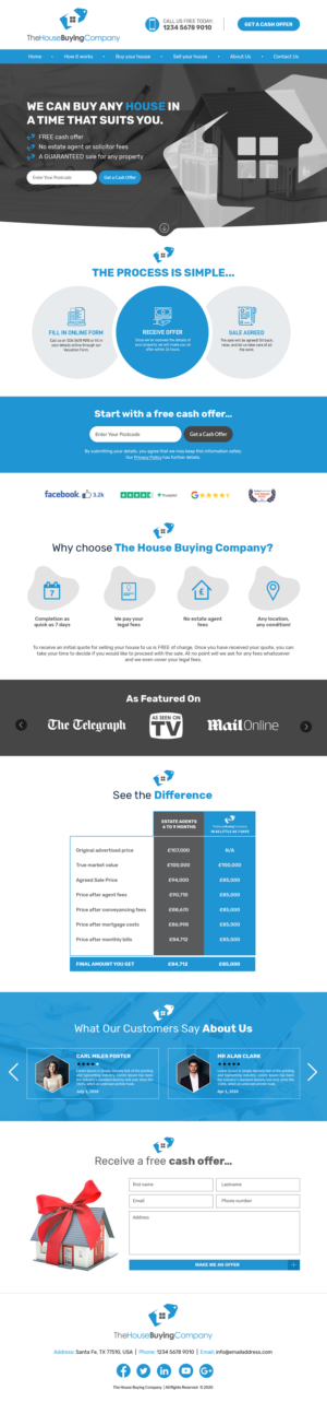 The house buying company website creation  | Diseño Web por SAI DESIGNS