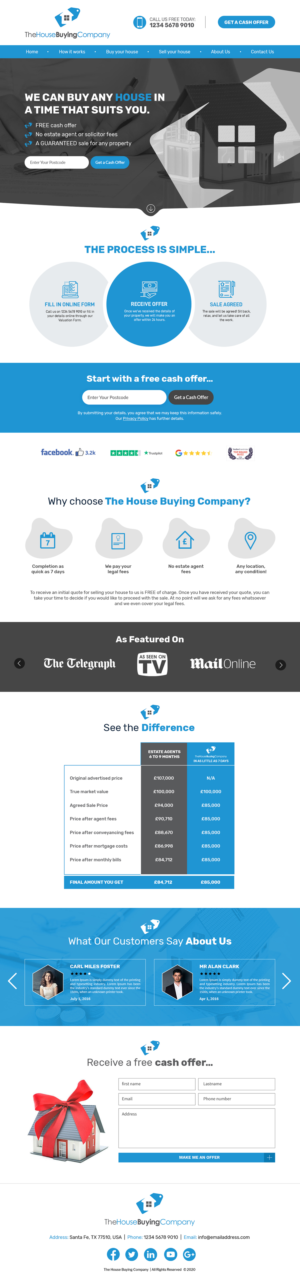 The house buying company website creation  | Web Design by SAI DESIGNS