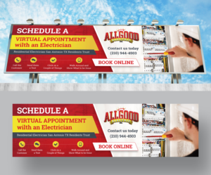 Schedule a VIRTUAL appointment wilth an Electrician | Werbetafel-Design von vcreatived