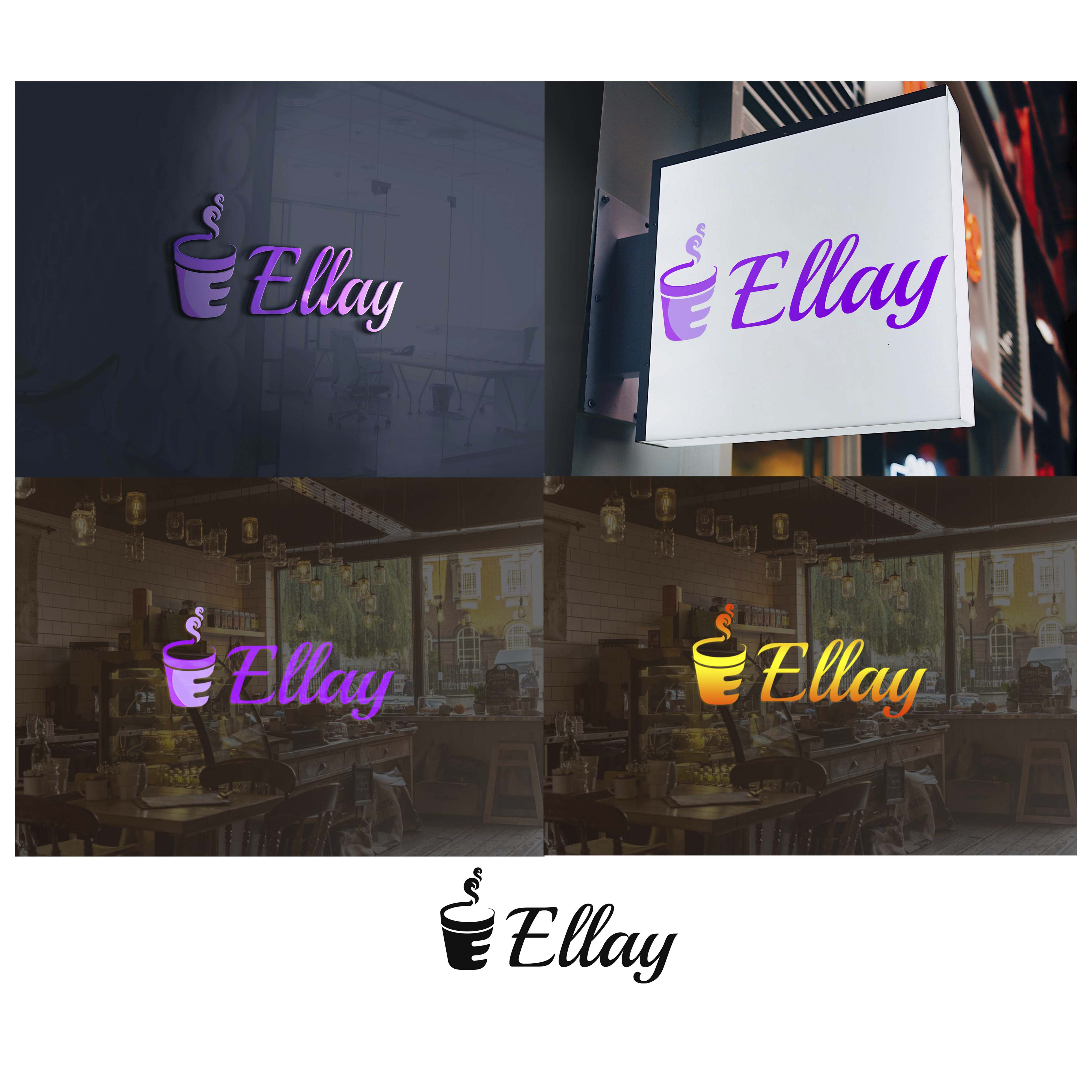 Logo Design by Lakshan Weerasiri  for ELLAY CAFE | Design #26016050
