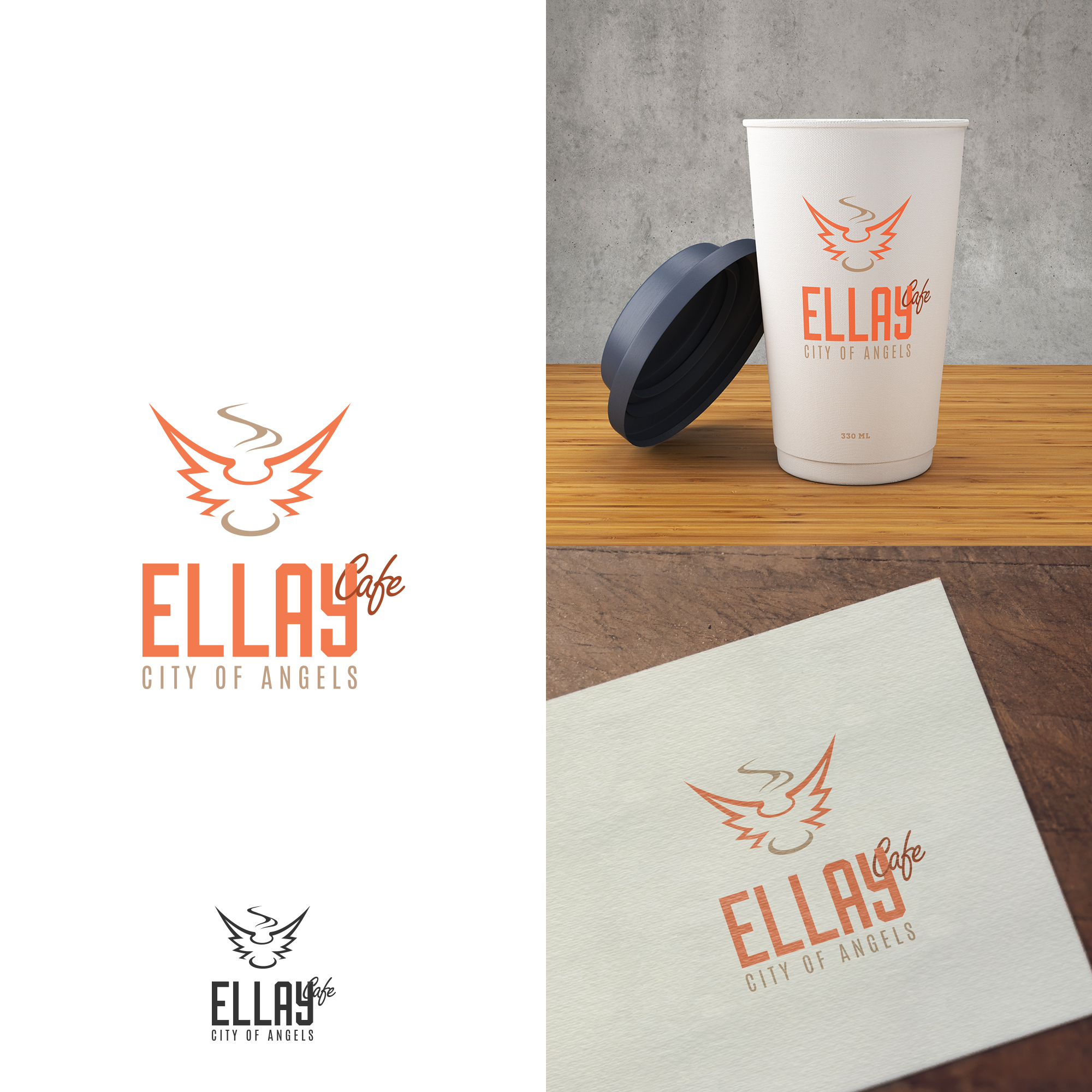 Logo Design by Moumita_ for ELLAY CAFE | Design #26004952
