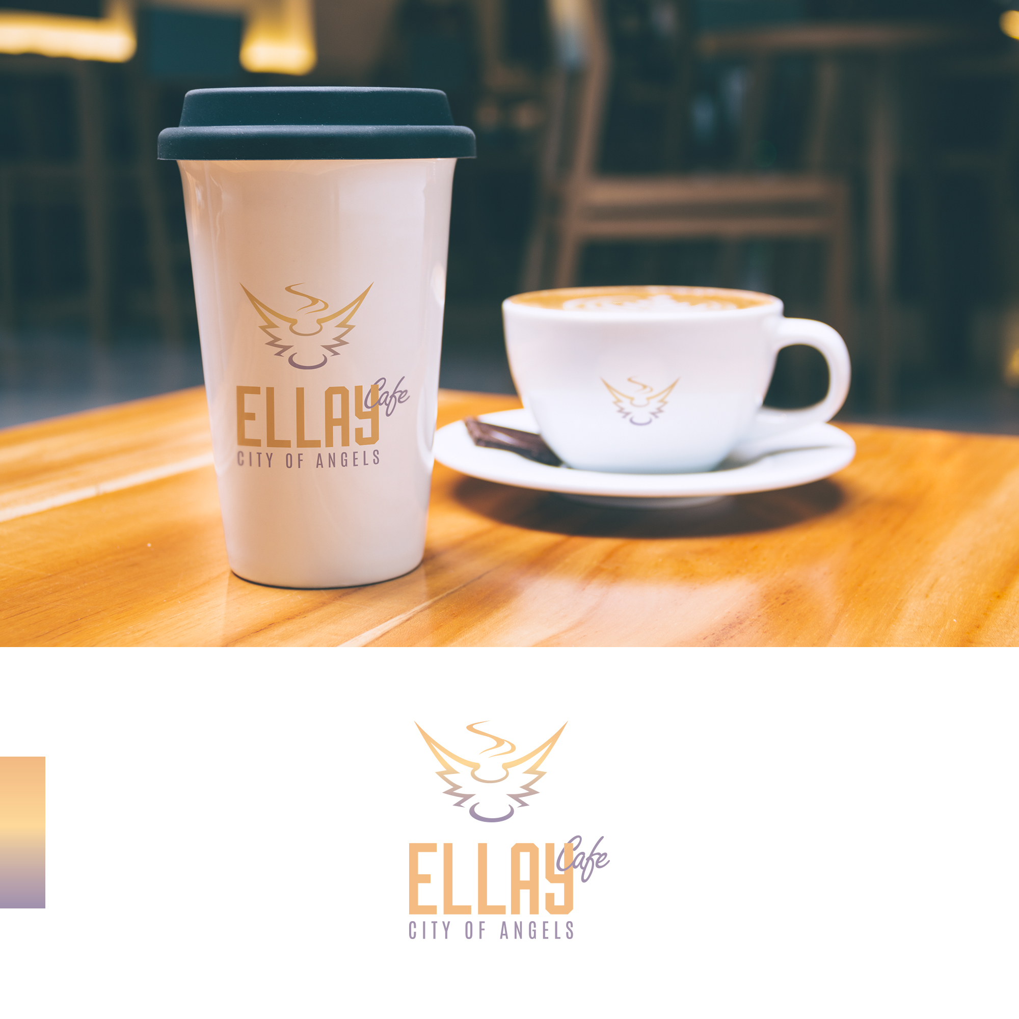 Logo Design by Moumita_ for ELLAY CAFE | Design #26015562