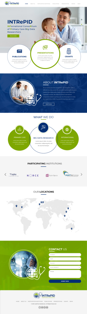 Informational Website for INTRePID-INTernational ConsoRtium of Primary Care BIg Data Researchers | Diseño Web por Blue Sparrow