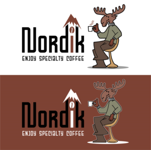 nordik - enjoy specialty coffee | Logo Design by Al Pech