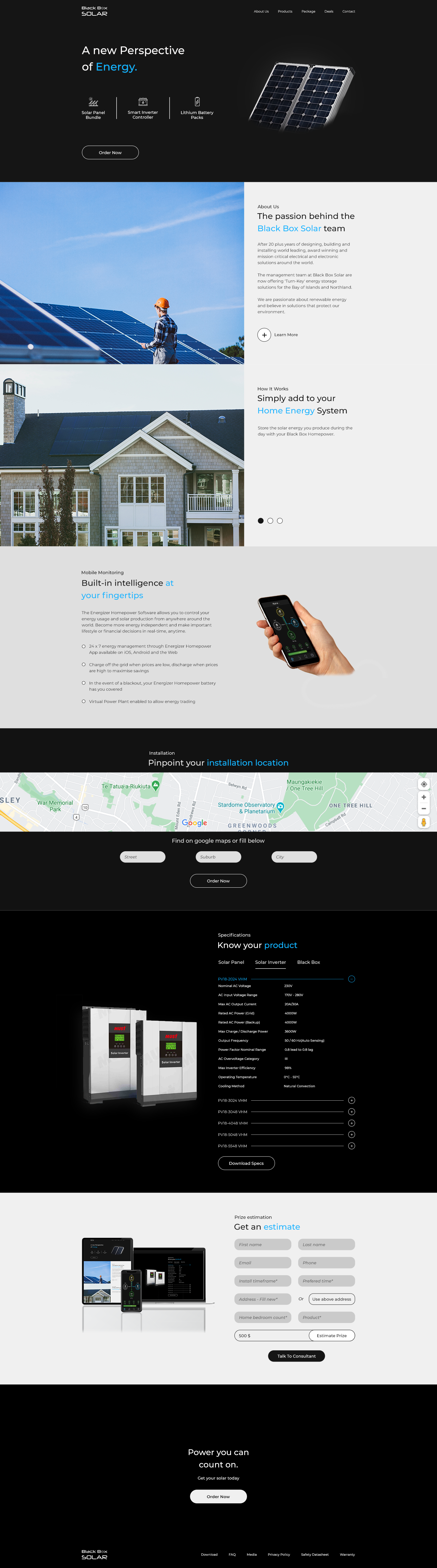 Web Design by Live to design for Black Box Solar Limited | Design #26035118