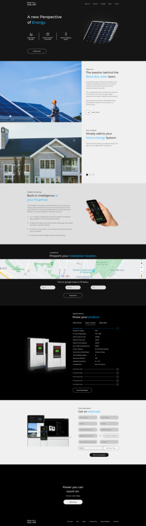 Web Design by Live to design for Black Box Solar Limited | Design #26035118