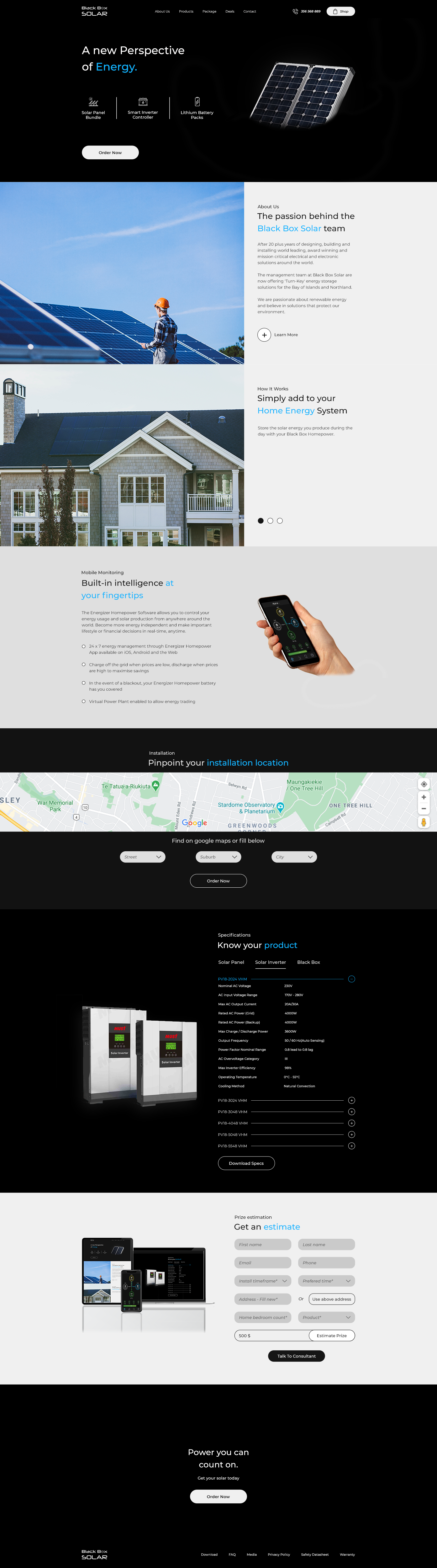 Web Design by Live to design for Black Box Solar Limited | Design #26039363