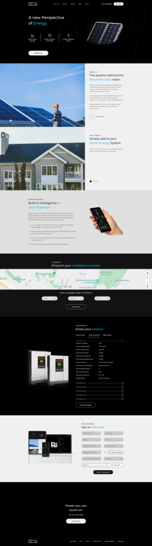 Web Design by Live to design for Black Box Solar Limited | Design: #26039363