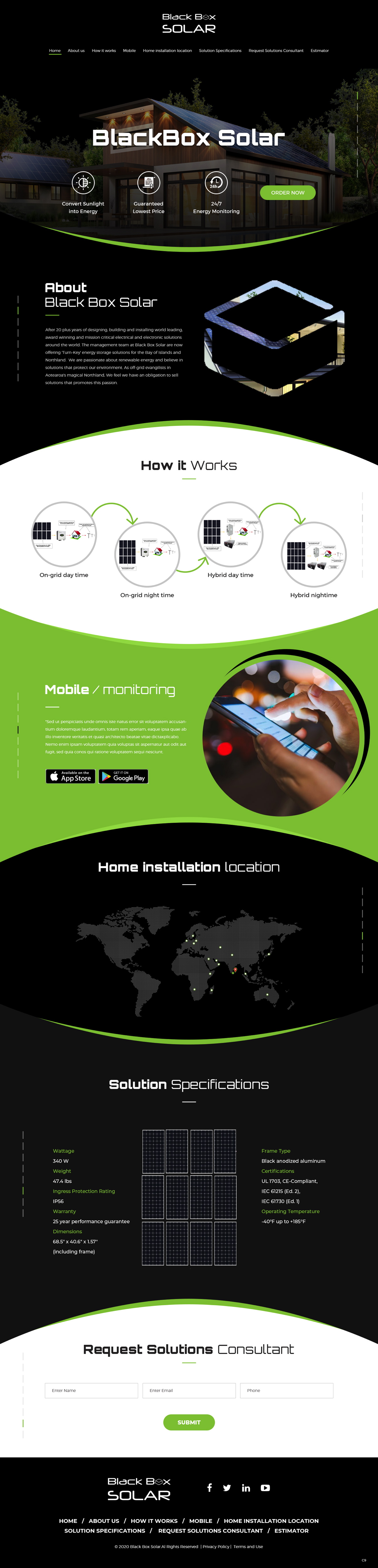 Web Design by pb for Black Box Solar Limited | Design #25993021