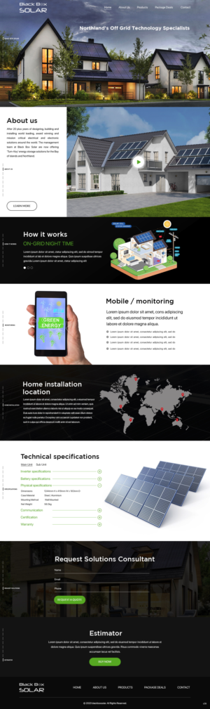 Web Design by pb for Black Box Solar Limited | Design: #25993022