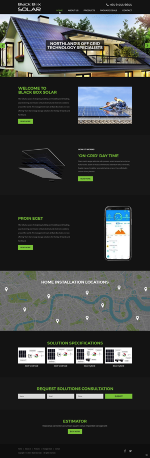 Web Design by pb for Black Box Solar Limited | Design: #25993023