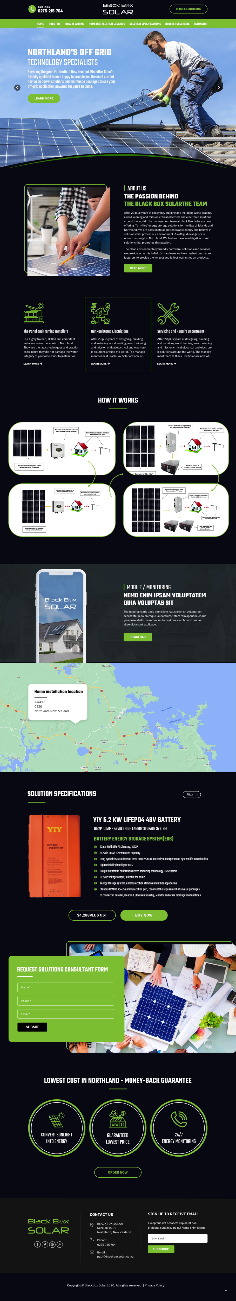 Web Design by pb for Black Box Solar Limited | Design #25993024