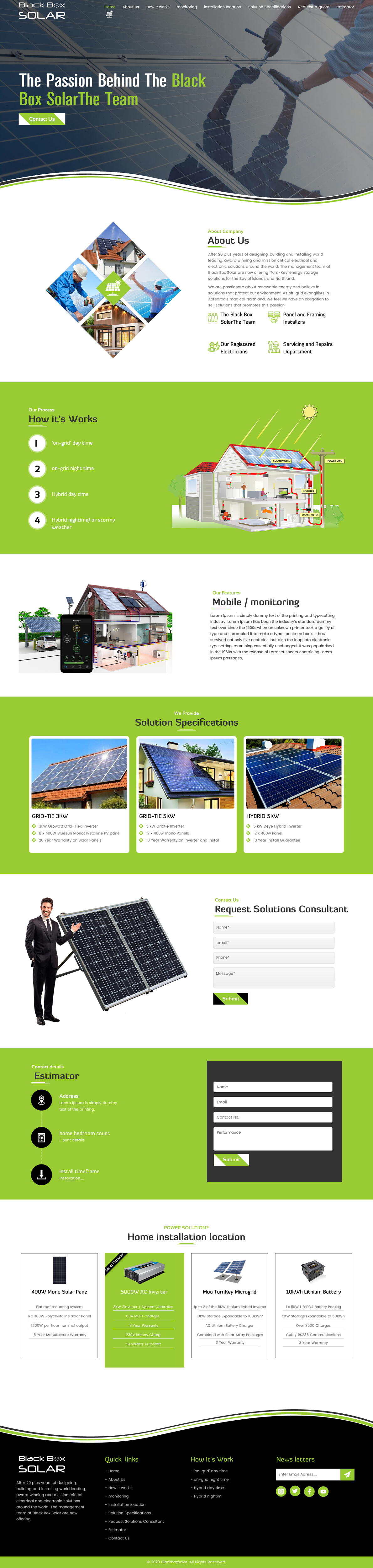 Web Design by rightway for Black Box Solar Limited | Design #26014560