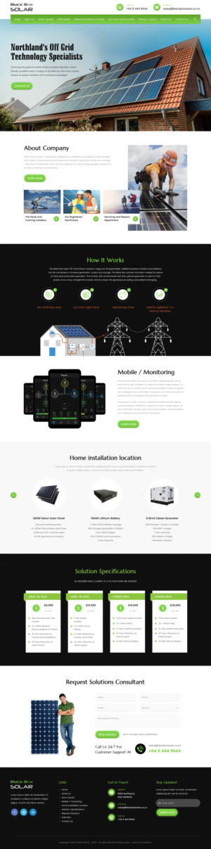 Web Design by rightway for Black Box Solar Limited | Design: #26014562