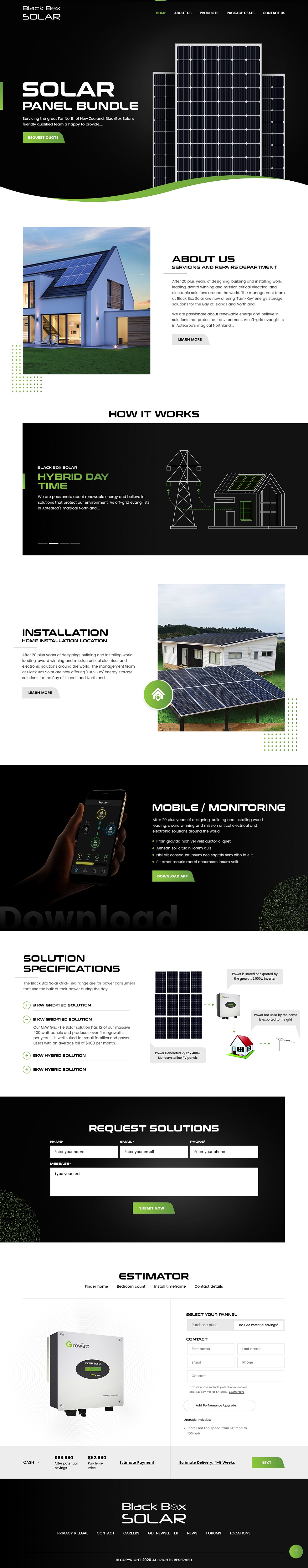 Web Design by nzdesigners for Black Box Solar Limited | Design #26011657
