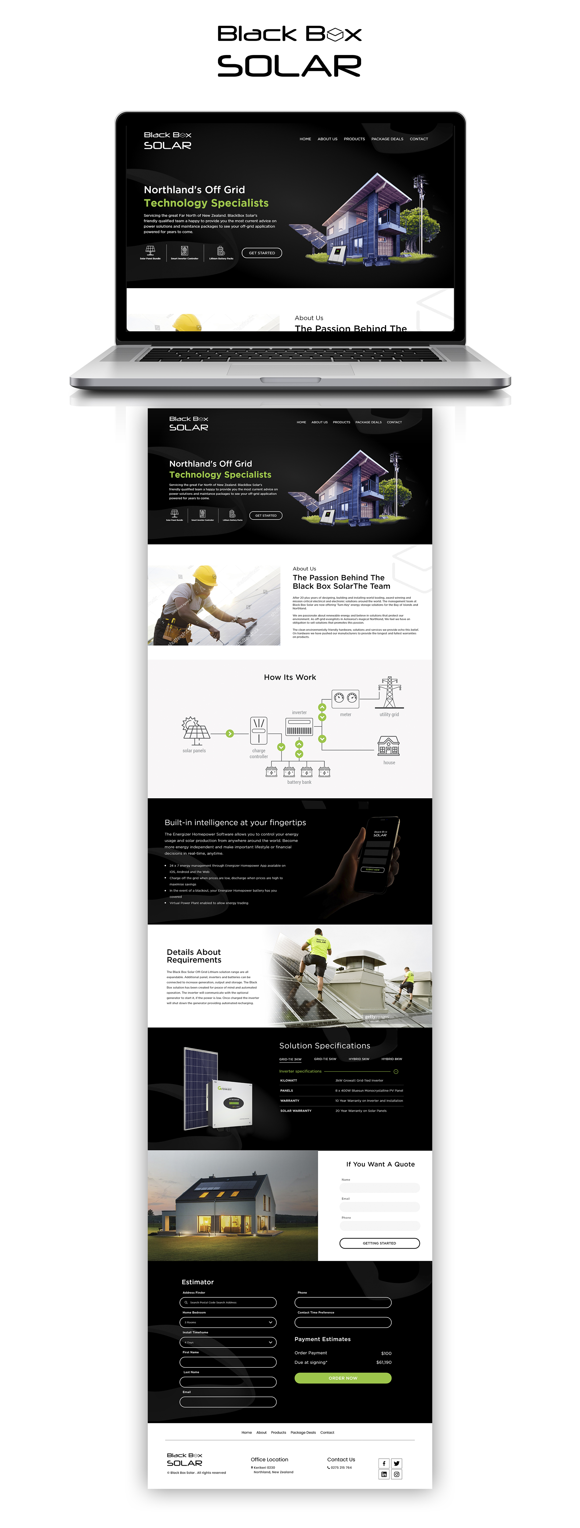 Web Design by Adeel Rahman for Black Box Solar Limited | Design #26004300