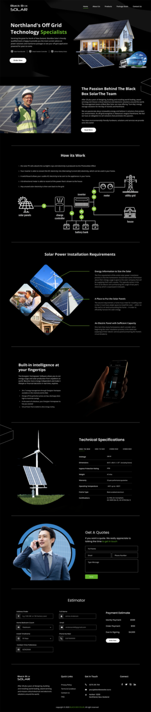 Web Design by Adeel Rahman for Black Box Solar Limited | Design: #26005015