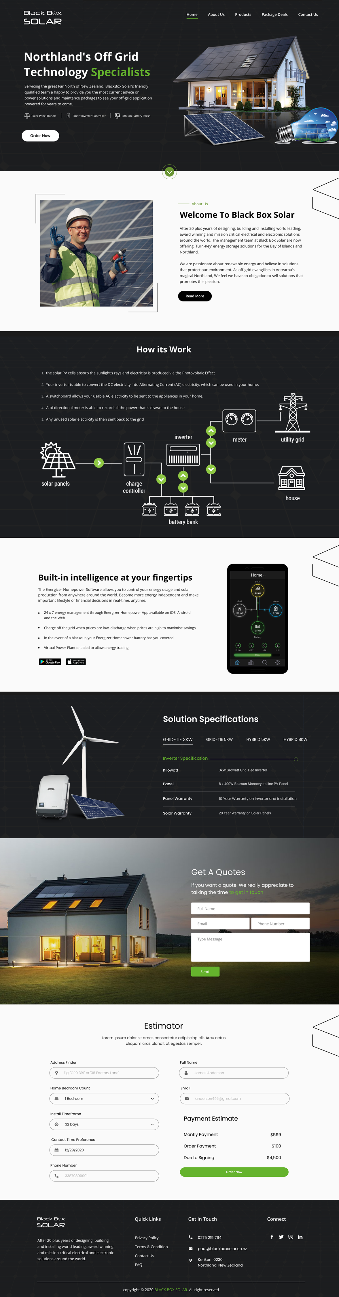 Web Design by Adeel Rahman for Black Box Solar Limited | Design #26009178