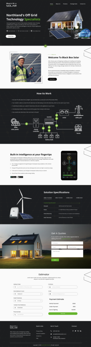Web Design by Adeel Rahman for Black Box Solar Limited | Design: #26009178