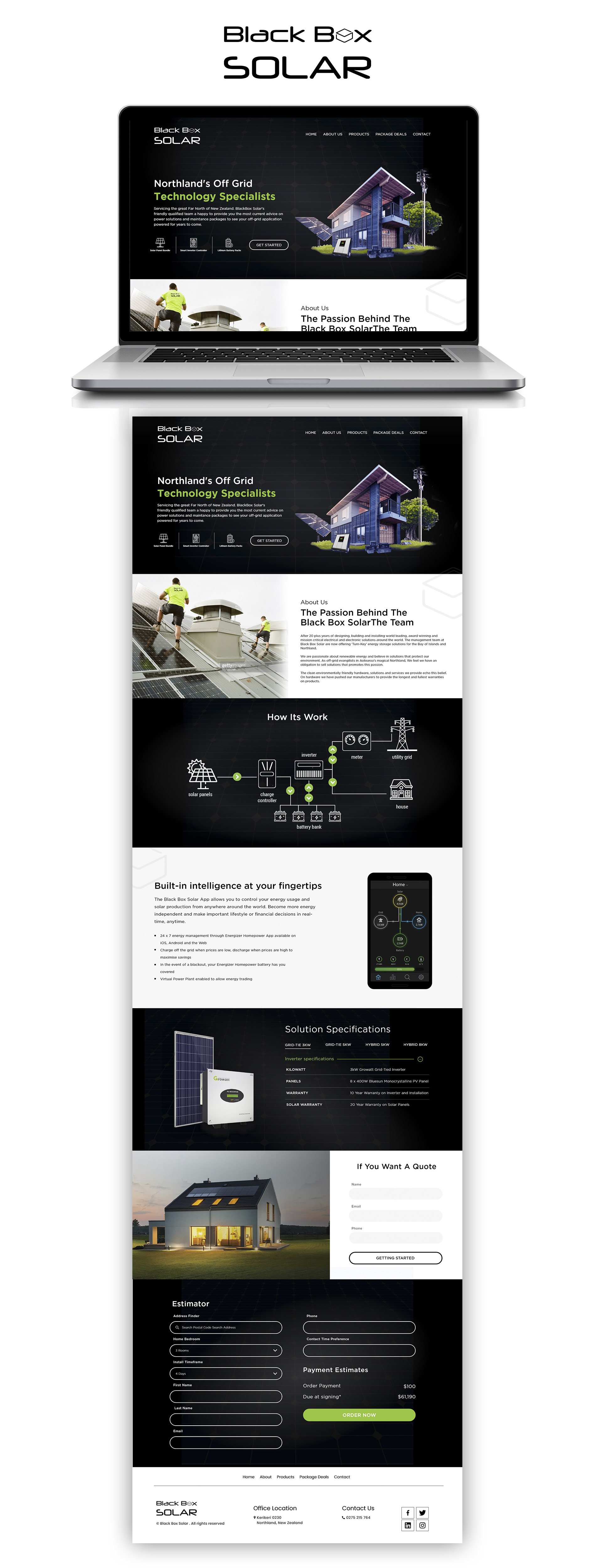 Web Design by Adeel Rahman for Black Box Solar Limited | Design #26009297
