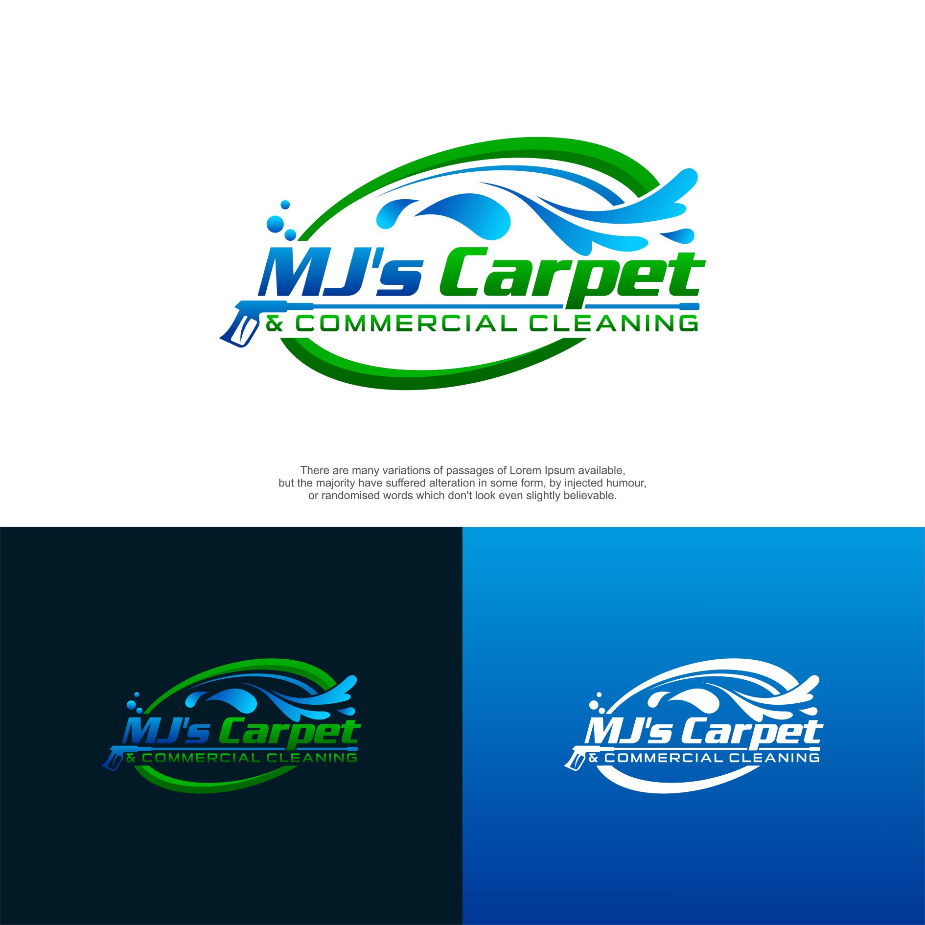 Logo Design by XinThink for MJ's Carpet & Commercial Cleaning  | Design #25998895