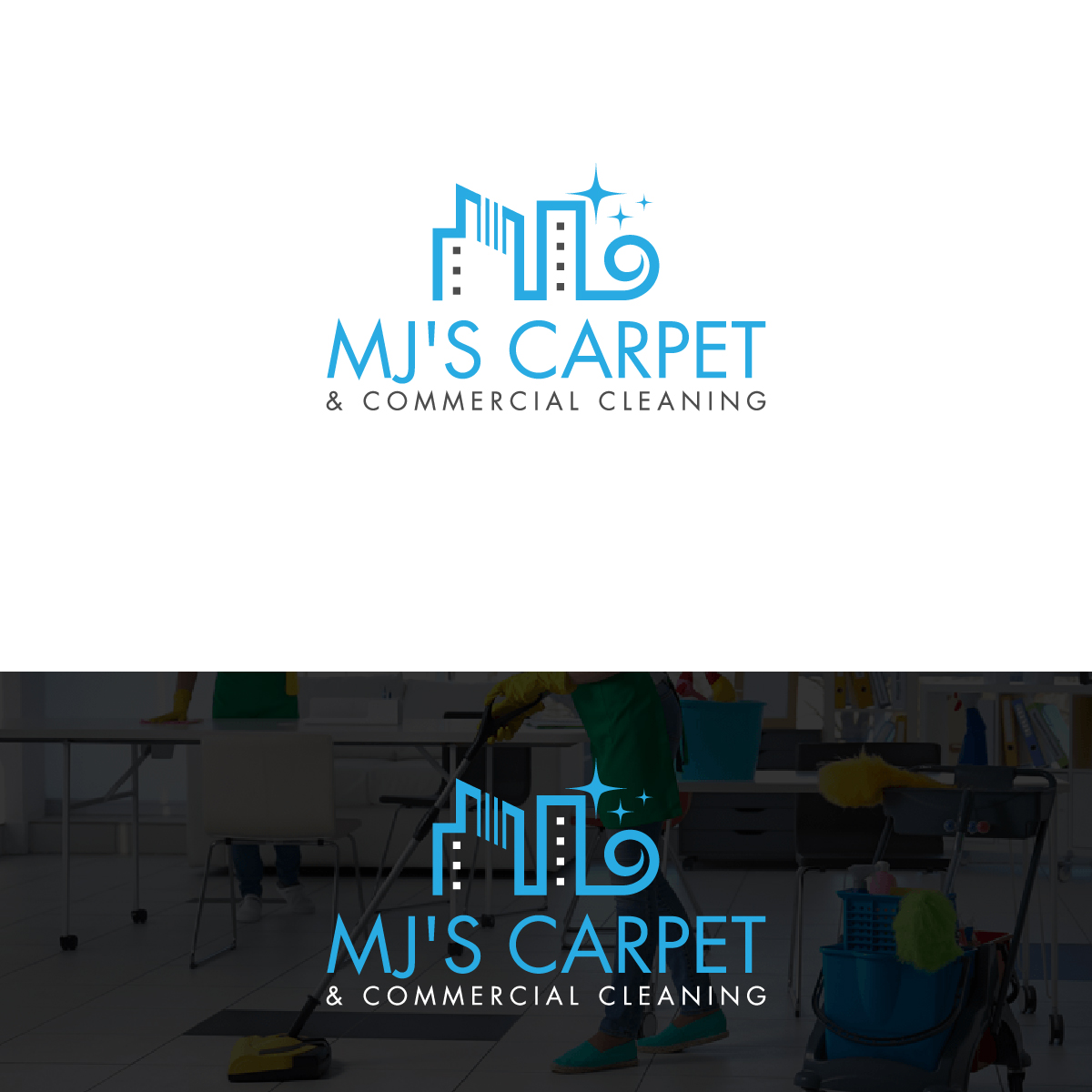 Logo-Design von Deziners Zone für MJ's Carpet & Commercial Cleaning  | Design #25993723