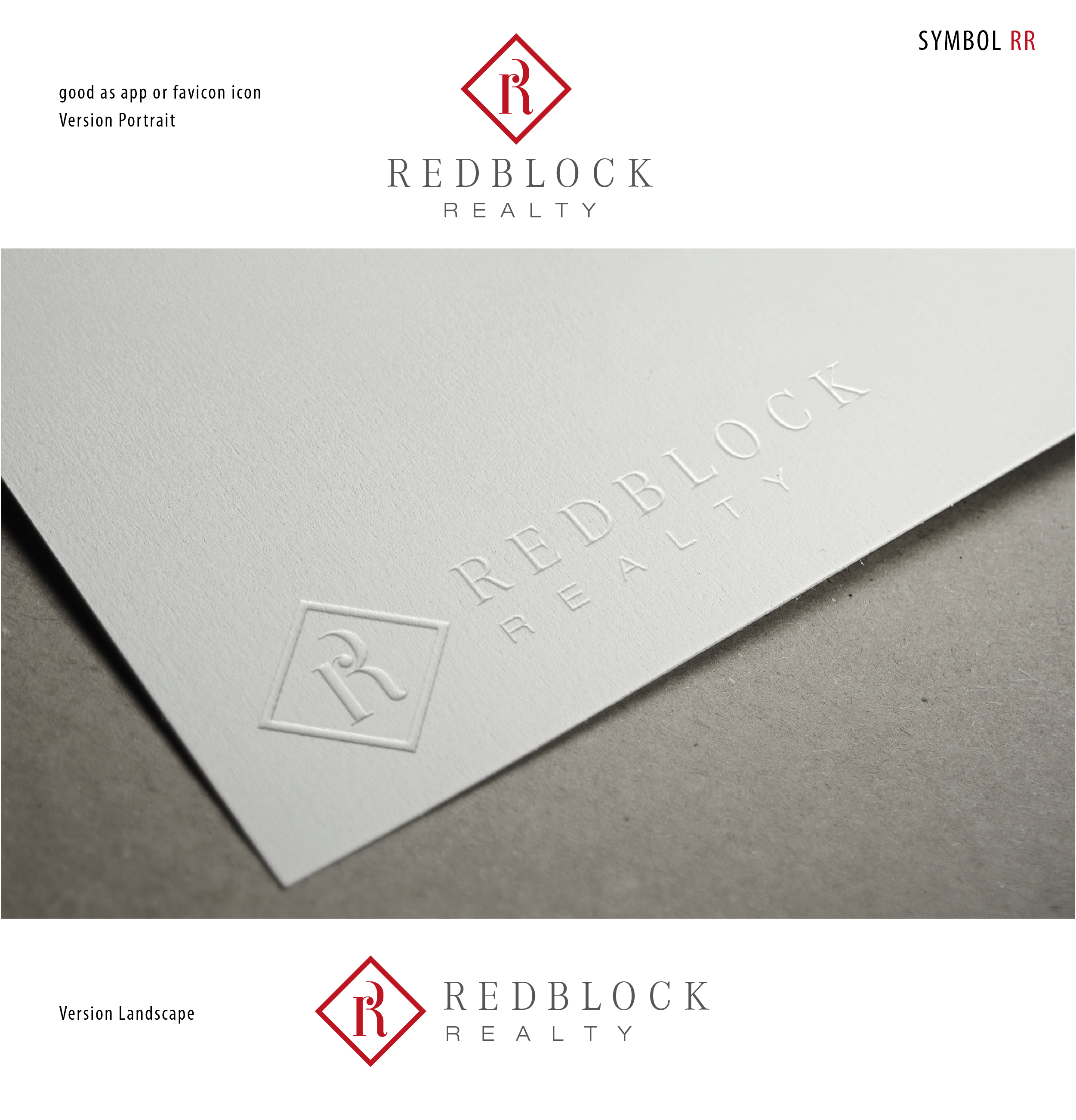 Diseño de Logo por mariosigncom para REDBLOCK Realty Inc. | Diseño #25996086