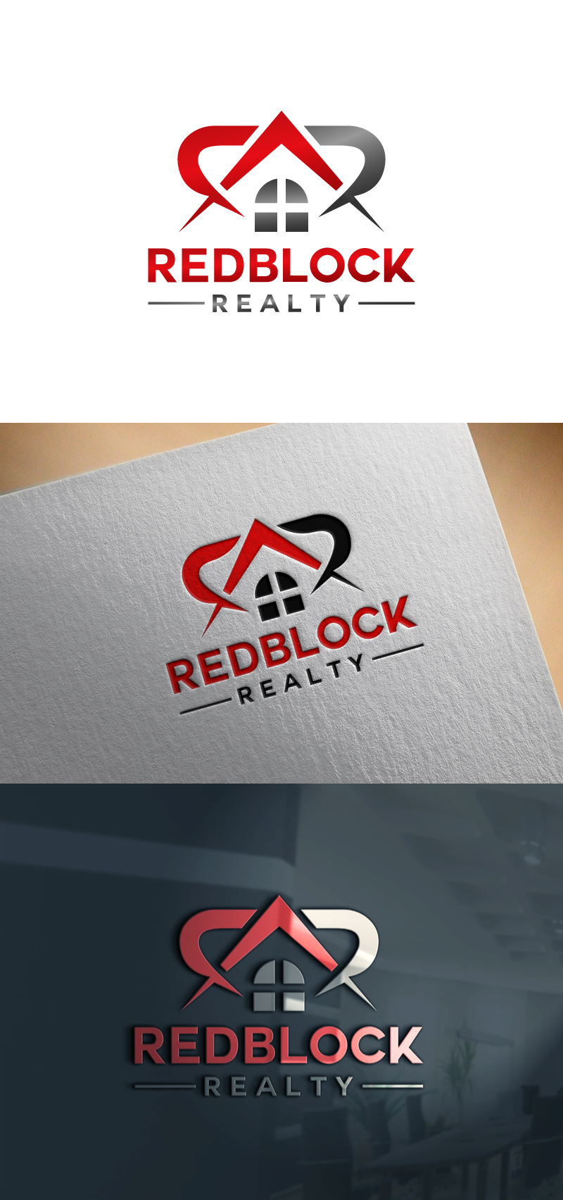 Logo Design by design notebook for REDBLOCK Realty Inc. | Design #25996143