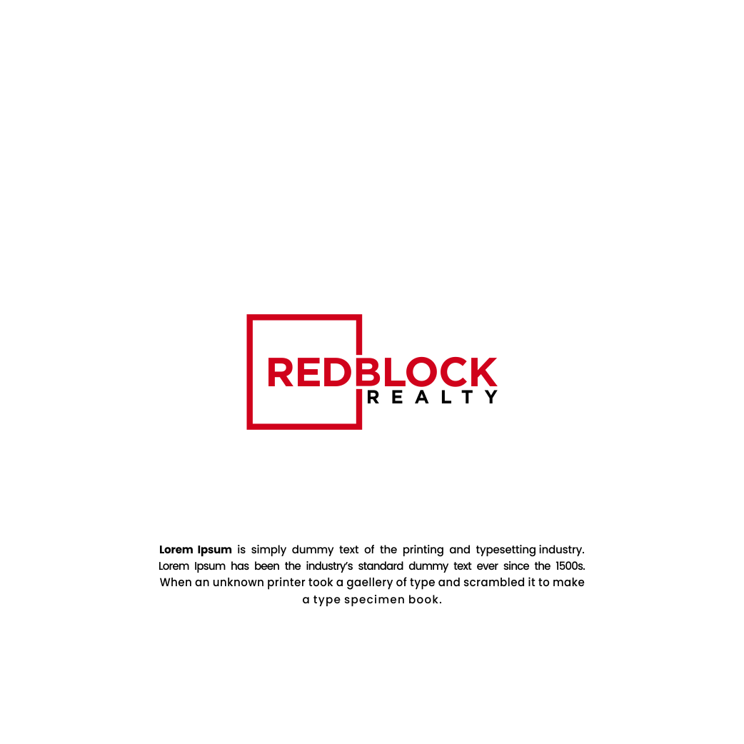 Design de Logo par A N F 375 pour REDBLOCK Realty Inc. | Design #25994443