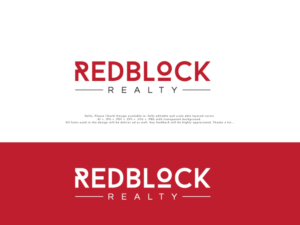 Logo Design by Pro_DesignMaster for REDBLOCK Realty Inc. | Design: #26004226