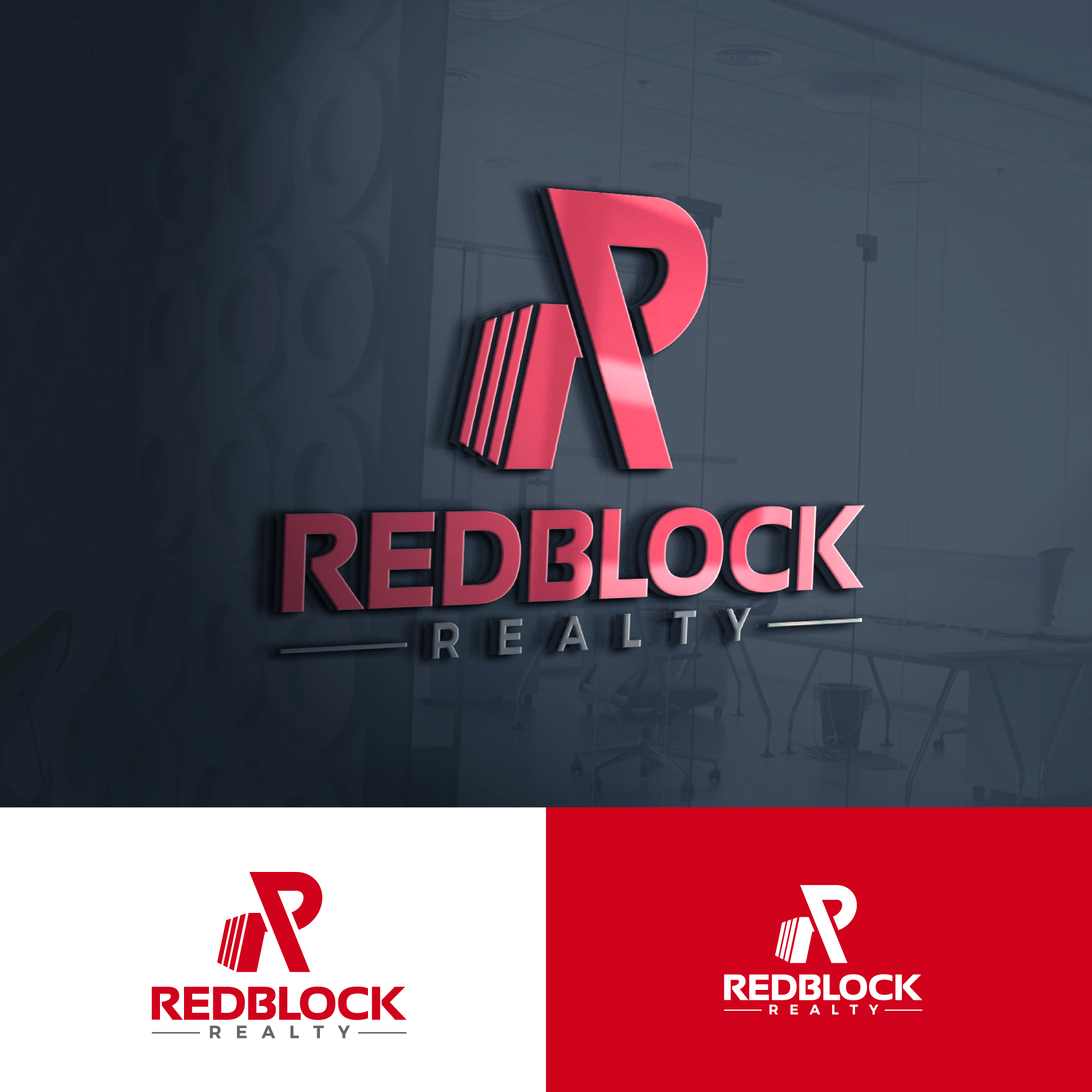 Logo Design by UMBRA Designs for REDBLOCK Realty Inc. | Design #25993680