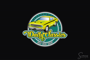 Daily Classics Hot Rod Shop | Logo Design by InkThink by Scaurus