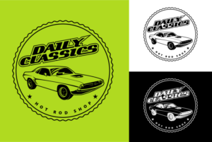 Daily Classics Hot Rod Shop | Logo Design by ally designs