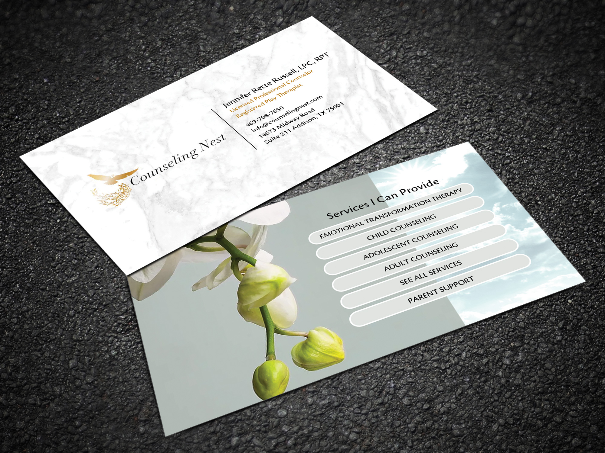 Business Card Design by Sandaruwan for Jenny Russell Counseling, PLLC | Design #25995123