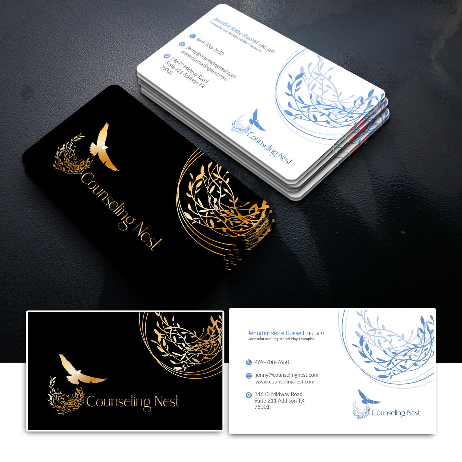 Business Card Design by Finley Johnson for Jenny Russell Counseling, PLLC | Design #25996648