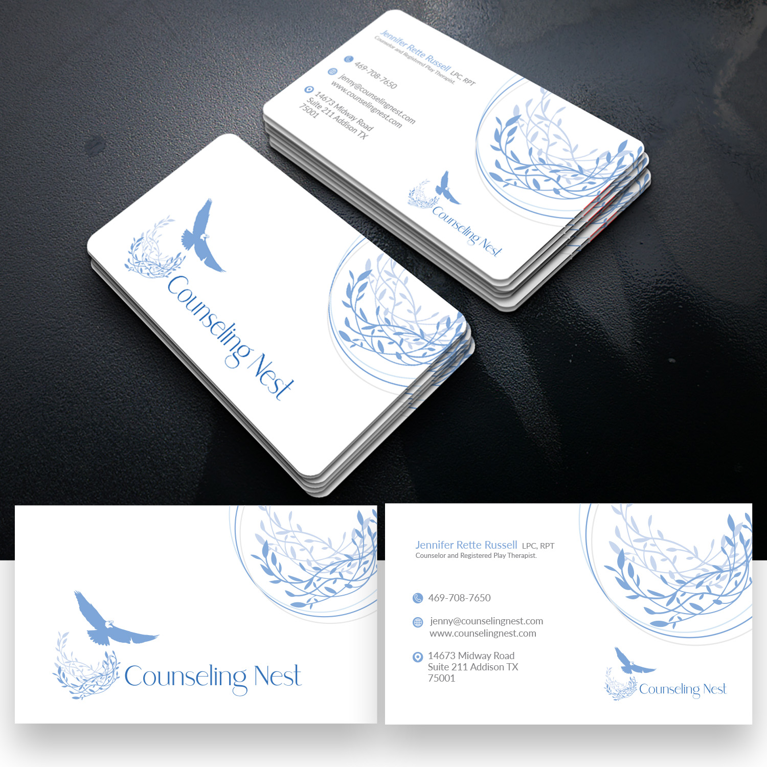 Business Card Design by Finley Johnson for Jenny Russell Counseling, PLLC | Design #26022767