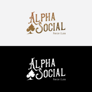 Alpha Social Card Club (or Alpha Social Poker Club) | Logo Design by Jburtonux