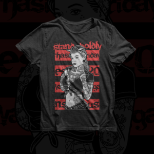 Tattoo Inspired Streetwear Brand wants pinup style design for new tee! 'STAND BOLDLY' | T-shirt Design by Bayu_susilo