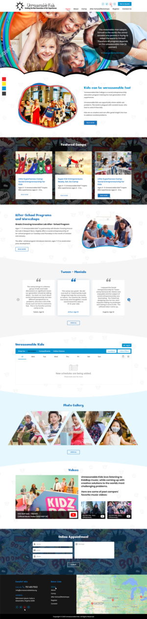 Web-Design von Ved Web Services für Unreasonable Kids College | Design #26026517
