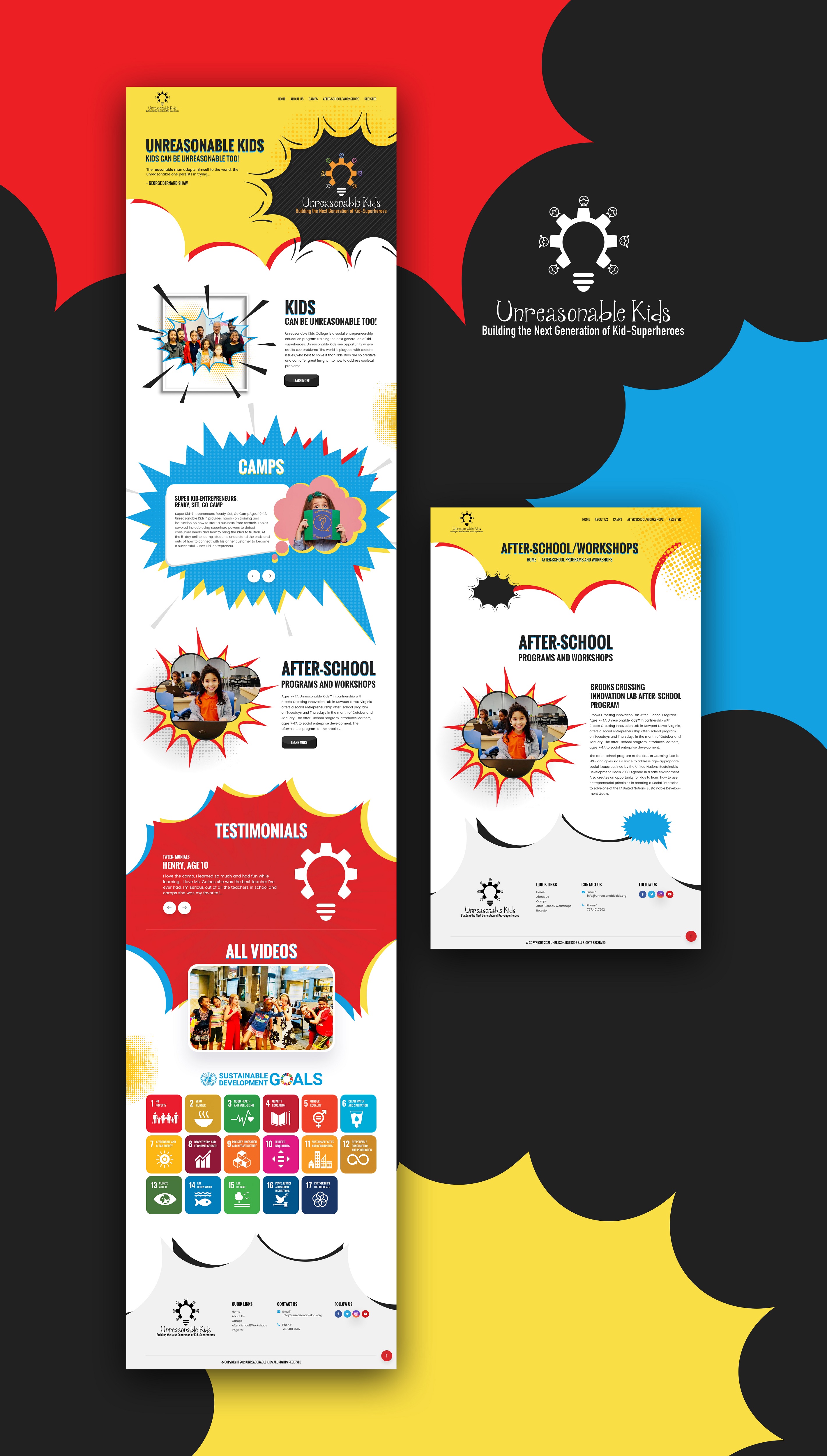 Web Design by nzdesigners for Unreasonable Kids College | Design #26016952