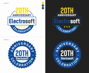 Put in Existing Logo with new logo wrapped around to say Electrosoft 20th Anniversary | Logo-Design von SAI DESIGNS