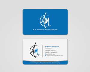 A. M. Mantecon & Associates, Inc | Business Card Design by MDesign