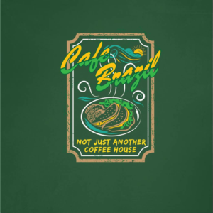 Cafe Brazil  Chalkboard Design T-Shirt | T-shirt Design by 75-R-P-Z