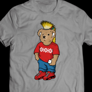 Modern Native American Streetwear Hip Hop Bear | Diseño de Camiseta por Abiyoso28