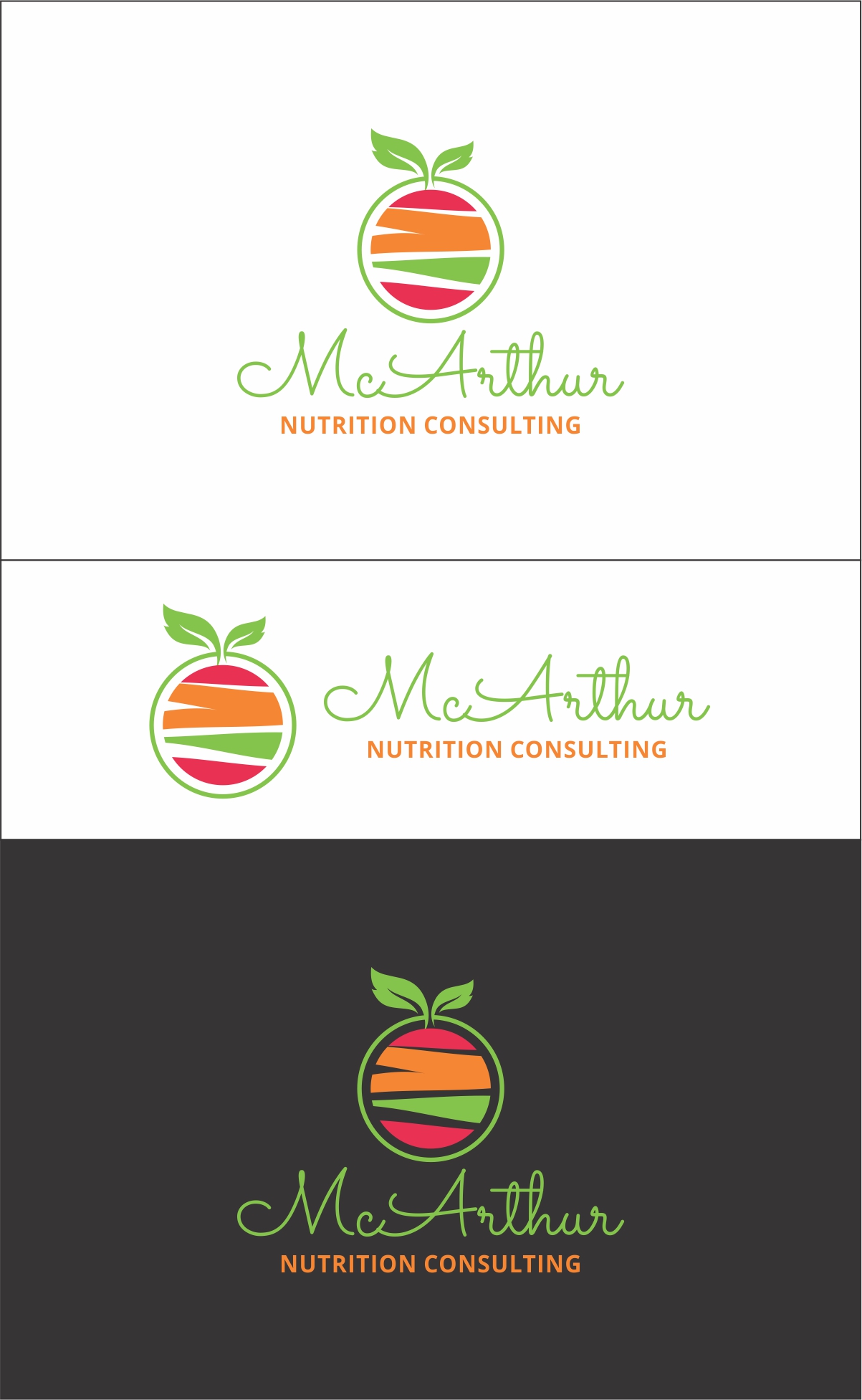 Diseño de Logo por Robert Macwan para McArthur Nutrition Consulting LLC | Diseño #26015504