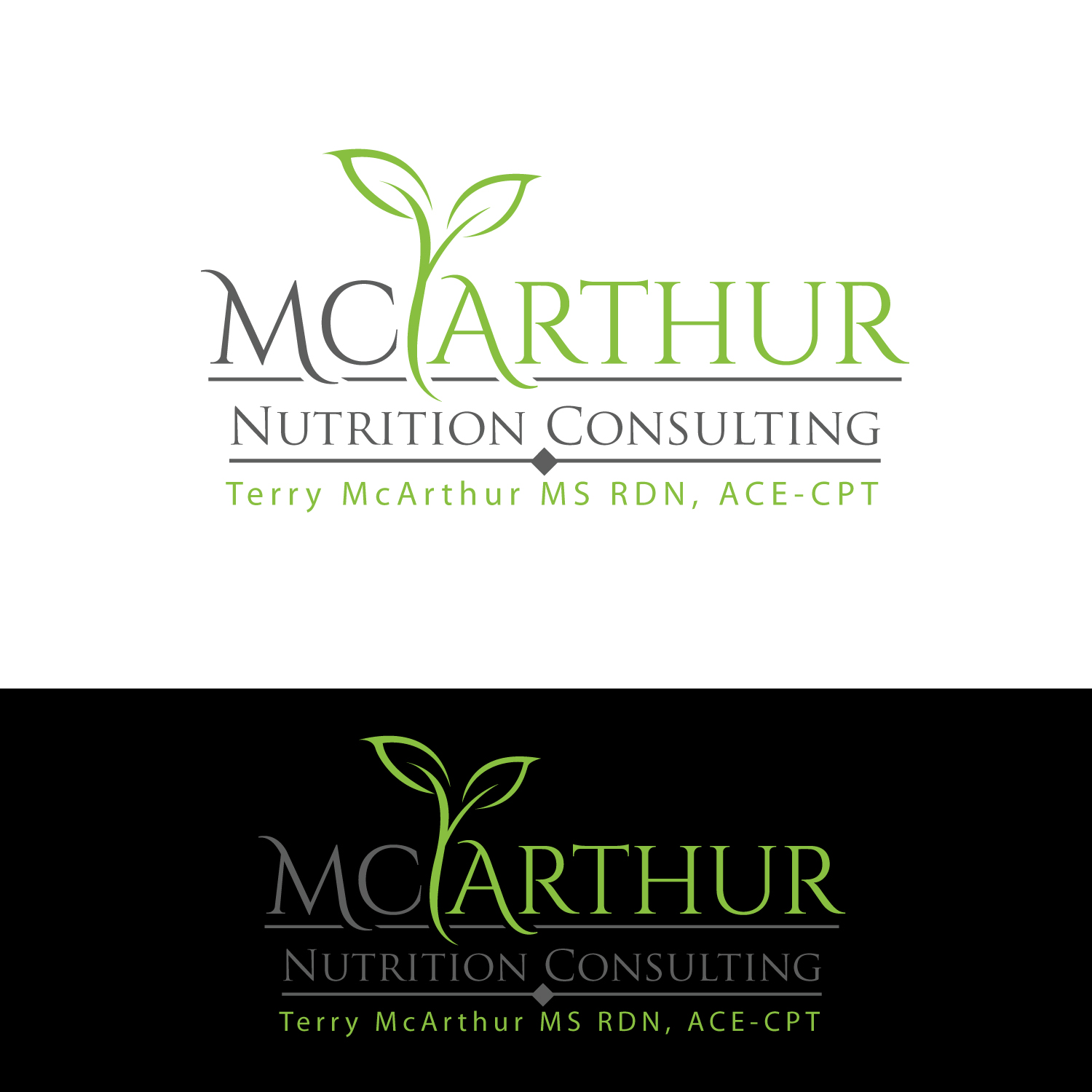 Logo Design by GODDREAMCREATION for McArthur Nutrition Consulting LLC | Design #26015693