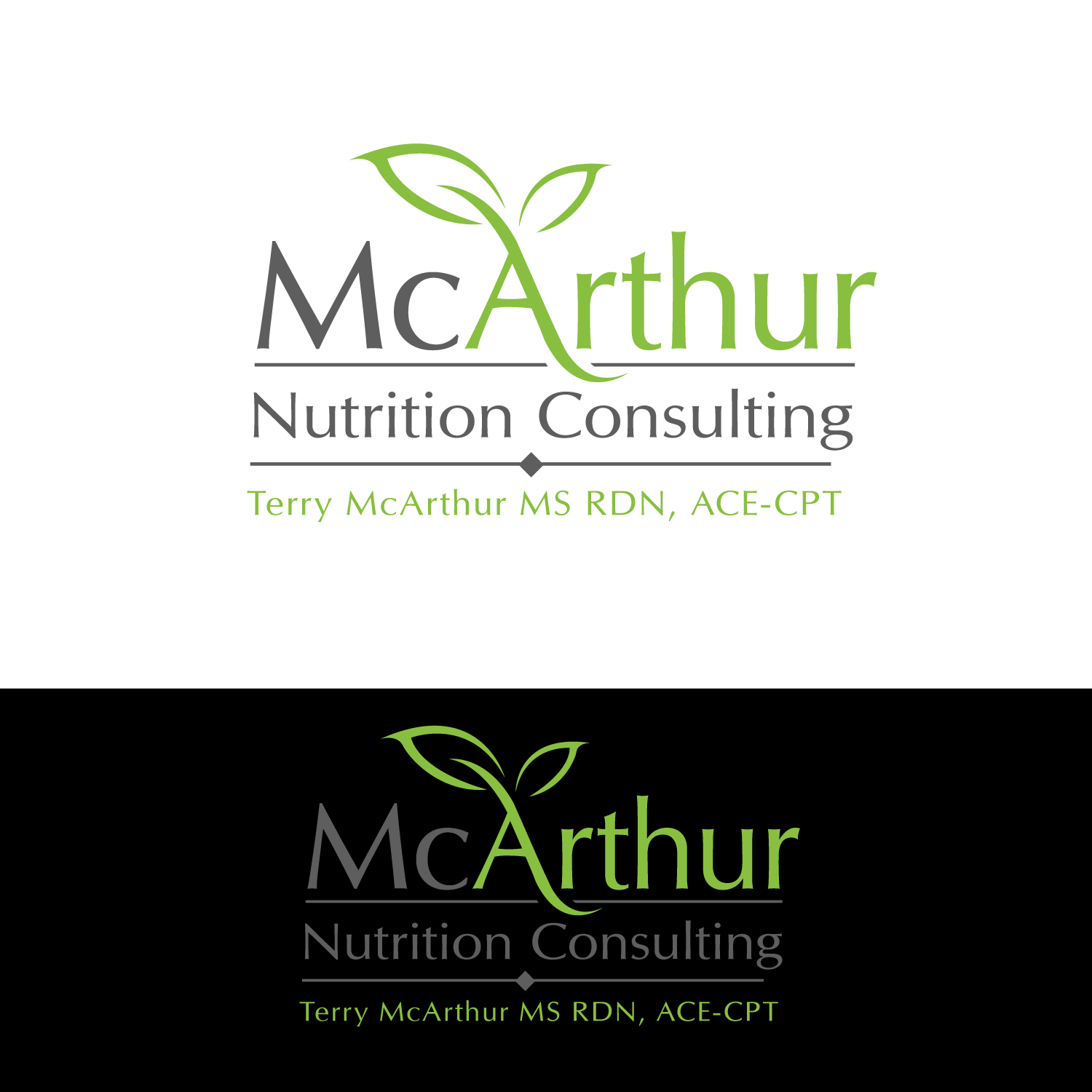 Logo Design by GODDREAMCREATION for McArthur Nutrition Consulting LLC | Design #26015694