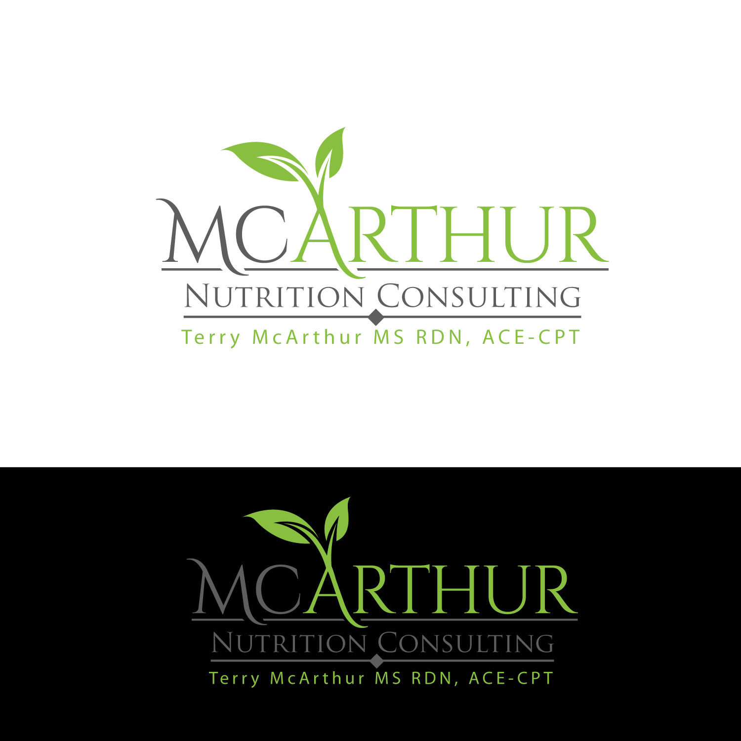 Diseño de Logo por GODDREAMCREATION para McArthur Nutrition Consulting LLC | Diseño #26015695